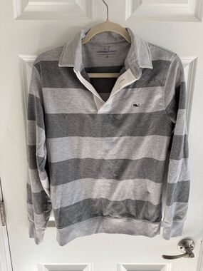 Vineyard Vines Gray Striped Rugby Shirt